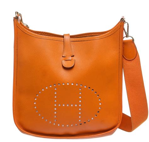 hermes orange bag birkin|hermes evelyne bag orange.